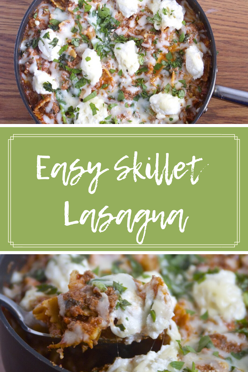 Easy Skillet Lasagna - Lauren Sharifi Nutrition