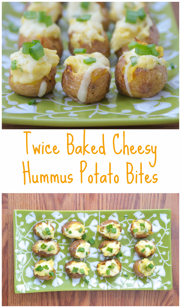 Twice Baked Cheesy Hummus Potato Bites - Lauren Sharifi Nutrition
