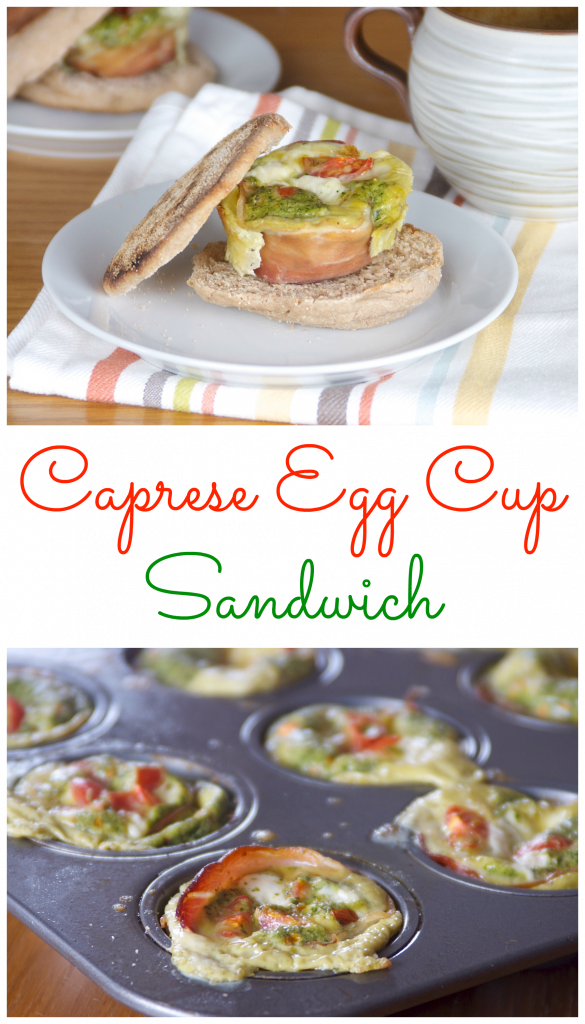 Caprese Egg Cup Sandwich