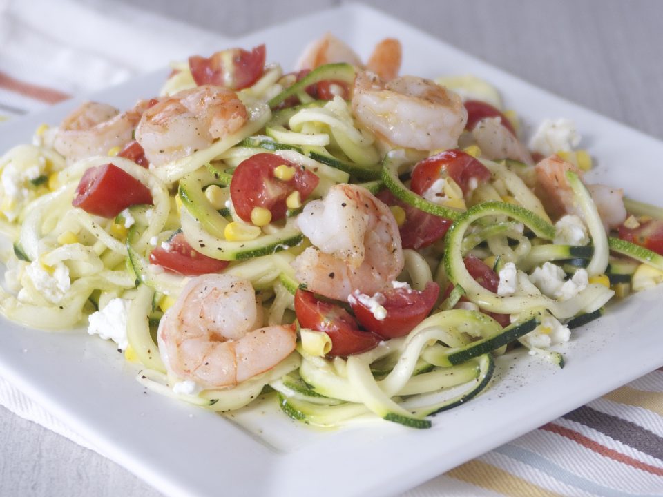 Shrimp and Zucchini Noodle Salad