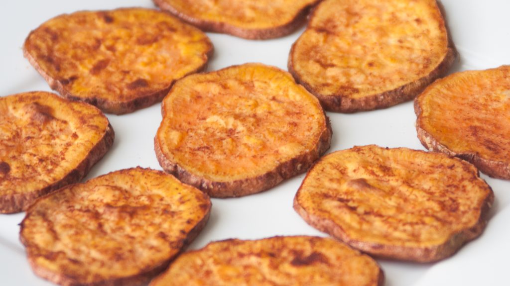 Maple Cinnamon Sweet Potato Coins