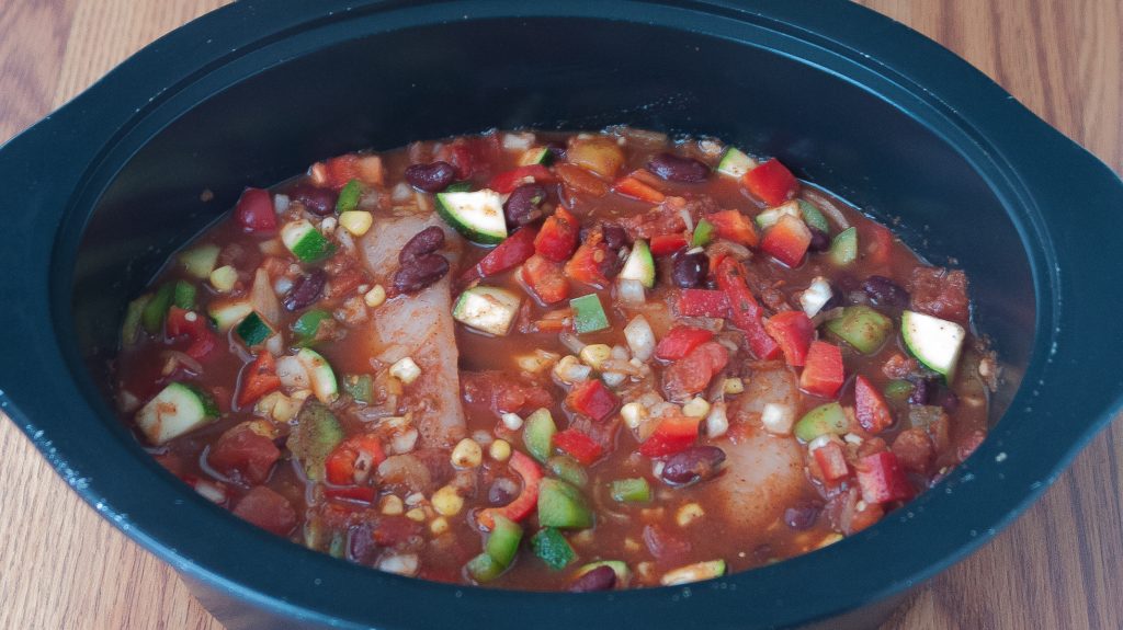 Slow Cooker Chicken Vegetable Chili