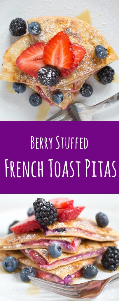 Berry Stuffed French Toast Pitas 