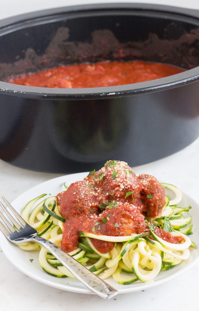 Slow Cooker Homemade Meatballs and Sauce