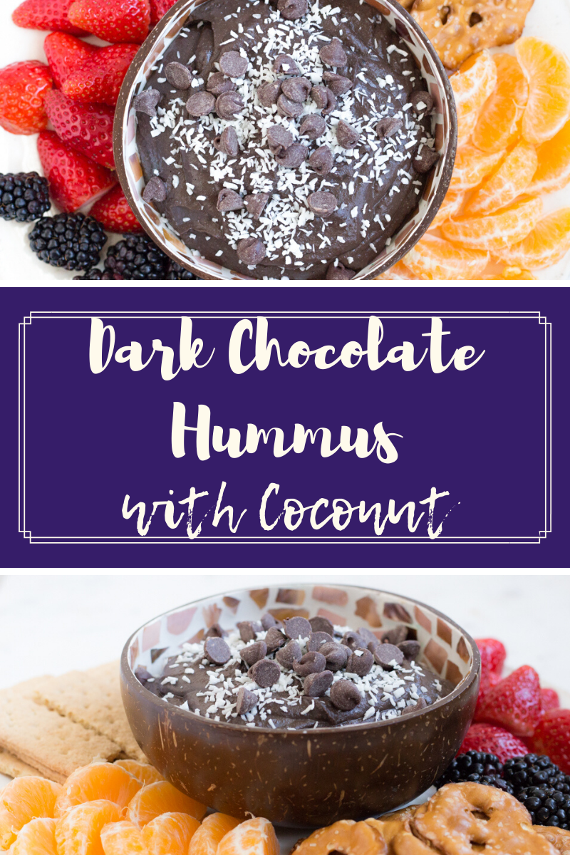 Dark Chocolate Hummus with Coconut