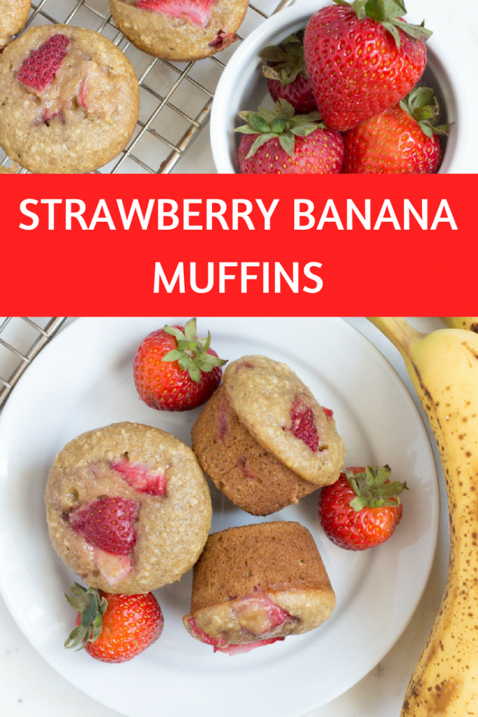 Banana Strawberry Muffins