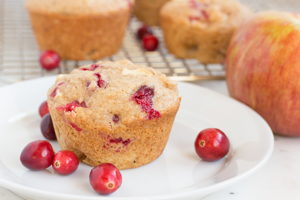 Apple Muffins with Cranberries - Lauren Sharifi Nutrition