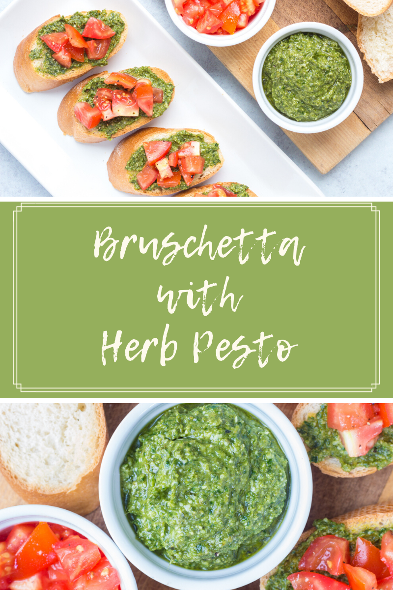 Bruschetta with Herb Pesto
