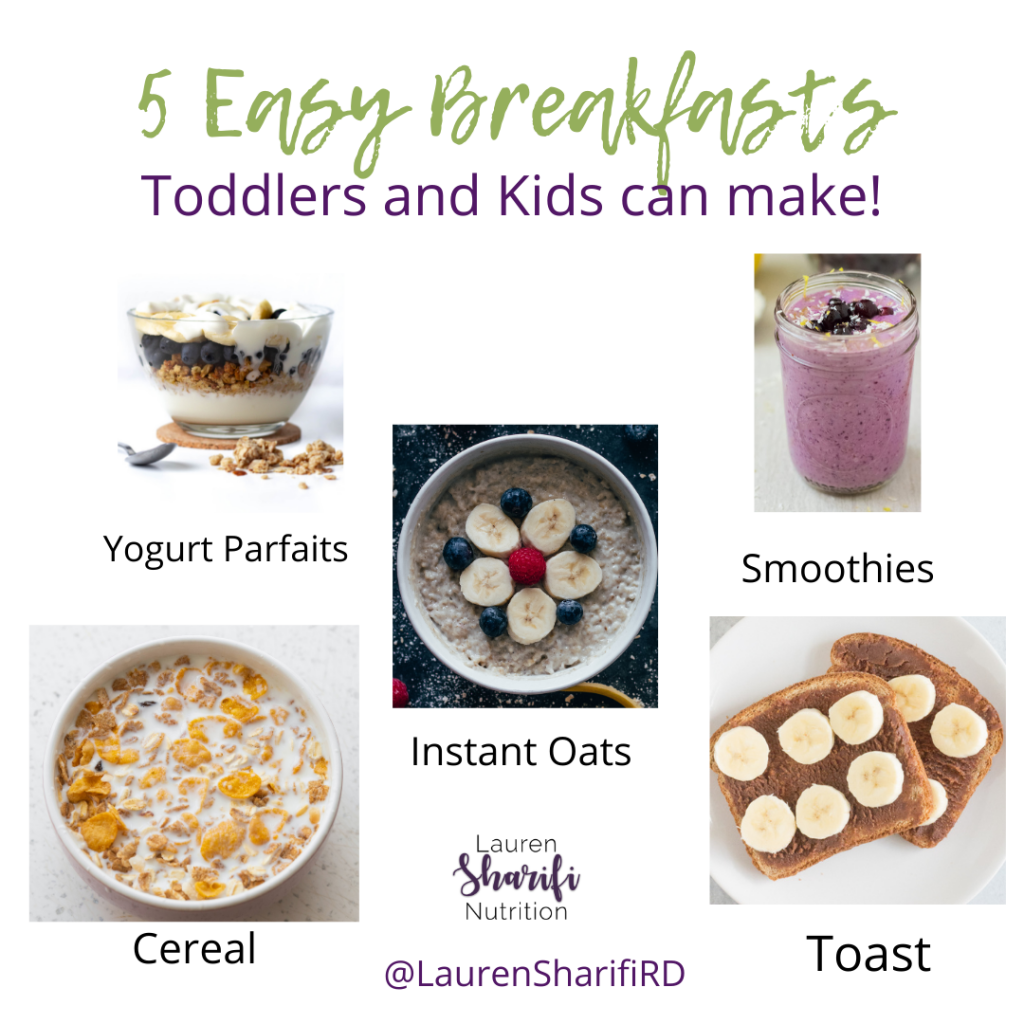 5 Easy Breakfast Ideas Toddlers and Kids Can Make - Lauren Sharifi ...