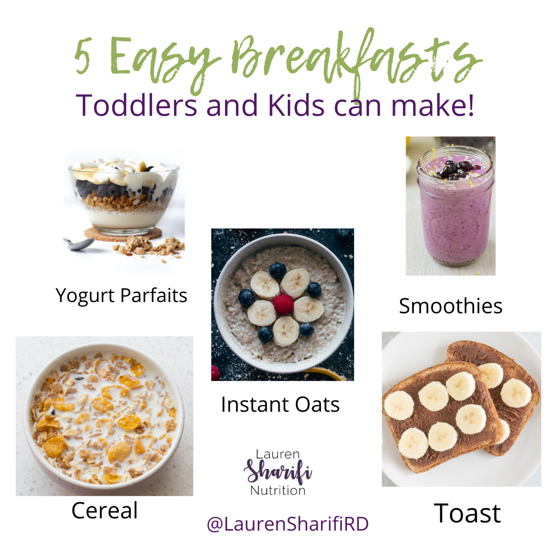 5 Easy Breakfast Ideas Toddlers And Kids Can Make Lauren Sharifi 