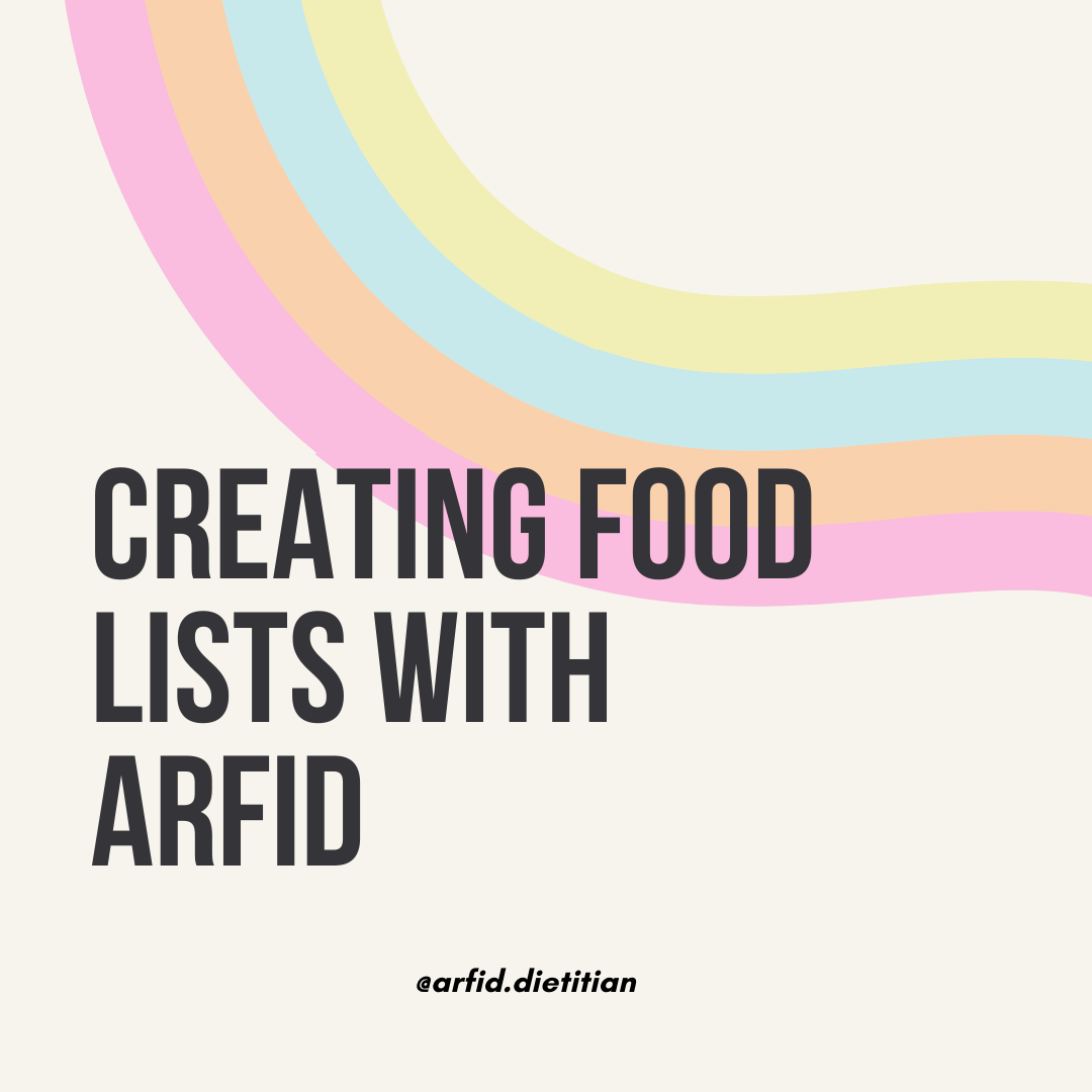 How to Create Food Lists with ARFID